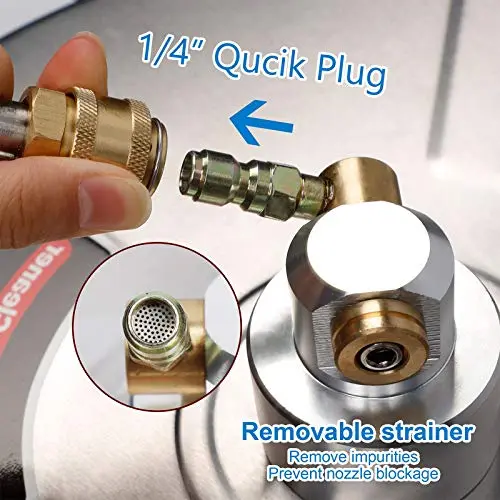 Twinkle Star 15" Pressure Washer Surface Cleaner with 3 Wheels, Stainless Steel Housing & 1/4" Quick Connector, Power Washer Attachment with 2 Extension Wand, 2 Replacement Nozzles, 4000 PSI 5