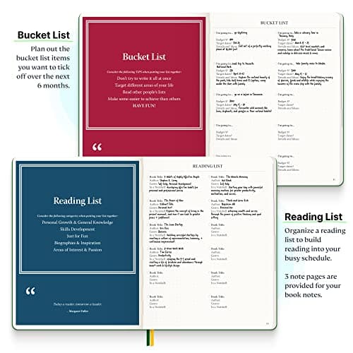 Roterunner Purpose Planner Notebook B5 7.5”x9.8” Undated Planner 2025 Daily Weekly and Monthly Productivity Goal Setting Tool for Work Home 7