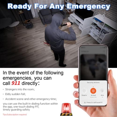 Window Camera, 2K 2.4G WIFI Indoor Cameras for Home Security with Starlight Night Vision, AI Smart Detection, 911 Emergency Dispatch, US Based Cloud,2 Way Talk, 24/7 Recording, Easy & Quick Install 6
