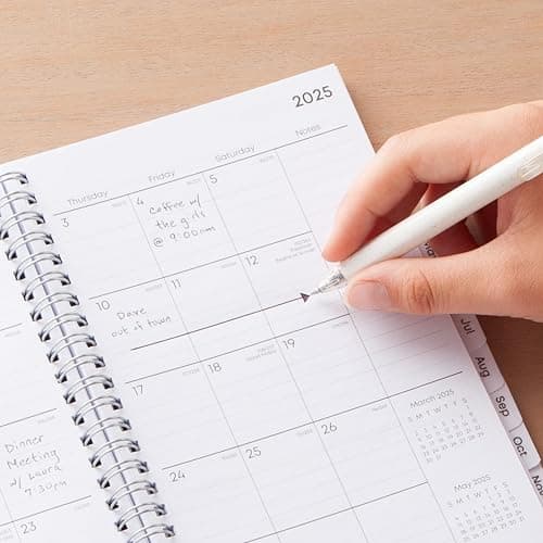 Blue Sky 2025 Weekly and Monthly Planner Calendar, January 2025 - December 2025, 5" x 8", Flexible Frosted Cover, Laminated Tabs, Durable Wirebound, Chloe 6