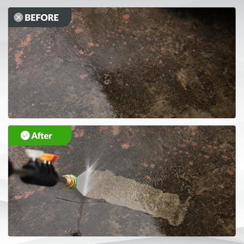 Giraffe Tools Grandfalls Retractable Pressure Washer G20, 2500 PSI 2.2 GPM, 180° Wall Mounted Power Washer, Auto-Retract with 65FT Hose Reel, 5 Nozzles for Floor/Cars/Fences/Patios, Dark Silver 7