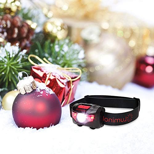 Vekkia Ultra Bright LED Headlamp-5 Lighting Modes,White & Red LEDs Head Lamp, Camping Accessories Gear. IPX6 Waterproof Headlight for Running,Cycling,Fishing,Hiking,Repairing. Batteries Included 8