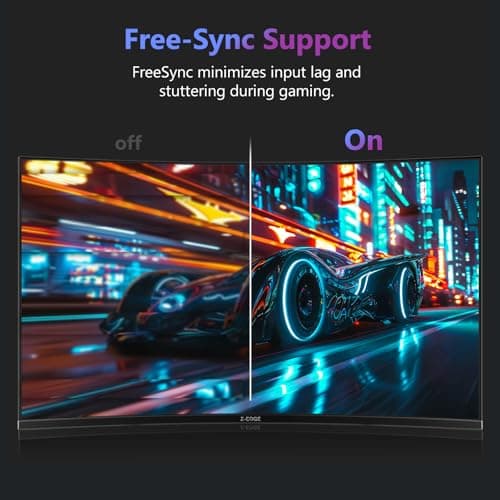 Z-Edge 27 inch Curved Gaming Monitor, FHD 1080P 200Hz 165Hz 144Hz Curved 1500R PC Monitor, MPRT 1ms, FreeSync, Low Blue Light, 350nits,16.7M Colors, UG27 Frameless Bezel, 1X DP and 1X HDMI 7