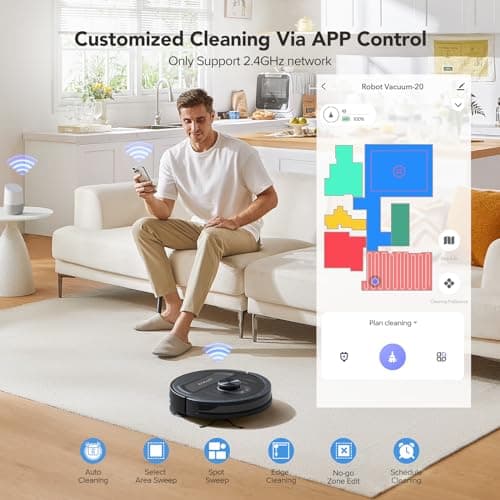 BPMIO Smart Robot Vacuum and Mop Combo, 5500Pa Suction Power, LiDAR Mapping, Alexa & App Control, 120-Minute Runtime, Ideal for Pet Hair, Carpets, and Hard Floors (B20-3) 8