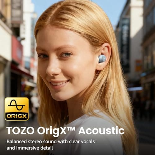 TOZO A1 Wireless Earbuds Bluetooth 5.3 Light Weight in Ear IPX5 Waterproof Headphones 2 Mic for AI Calls, Immersive Premium Sound Bass Headset with Charging Case, 32 Presets EQ Customization via App 6