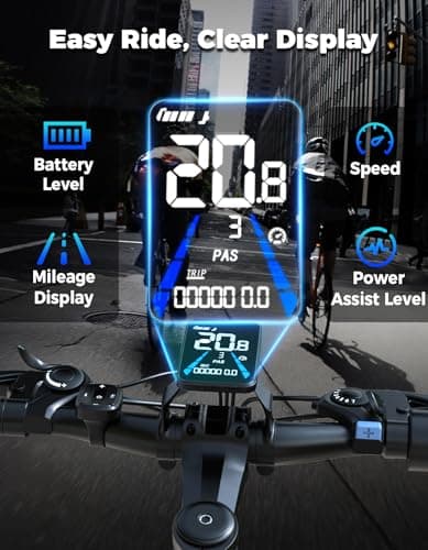 Misodo Electric Bike for Adults, 1500W Peak Mountain Ebike with 28 MPH, 65 Miles Range, 7 Speeds, 48V 10Ah Removable Battery 26" Ebike for Commute 6