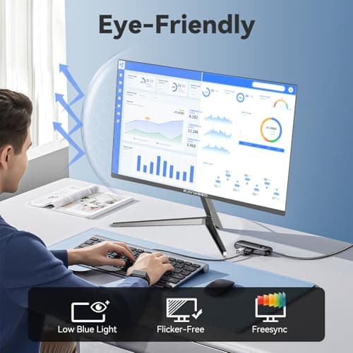 Raywego 27 inch 1800R Curved Monitor 100Hz Computer Monitor 1080p Monitor,4000:1 Contrast Ratio,Three-Sided Slim Bezels,Blue Light Filter Tilt & VESA for Home Office Working((DP1.2 & HDMI2.0) 2