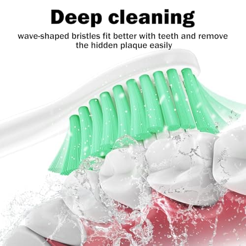 Toothbrush Heads for Philips Sonicare Replacement Brush Heads Medium Soft Dupont Bristles Electric Toothbrush Replacement Heads Fit E-Series Essence Xtreme Elite Advance and CleanCare, 6 Pack 5