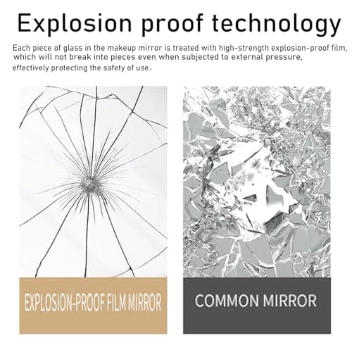 Numjeg Vanity Desk Table Mirror Oval Makeup Mirror 90°Adjustable Rotation Golden Metal Framed Standing Mirrors Room Decor for Living Room,Bedroom,Tabletop,Bathroom 6