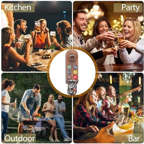 LUCYLANKER Wooden Beer Bottle Openers with Magnetic Catcher, Personalised Traceless Bottle Opener Wall Mounted, Home Bar Accessories for Kitchen, Garden, Outdoor, Ideal Beer Gifts for Men (Style 5) 6