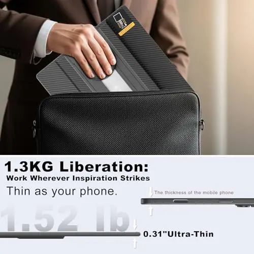 domyfan 16.1'' Laptop Screen Extender, 360° Rotating Detachable Stand/VESA Support, FHD 1200P IPS Portable Monitor, Plug & Play with HDMI/USB-A/Type-C, Compatible Win/Mac/Android 9