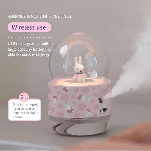 Miffy Crystal Ball Mist Humidifier - Romantic Gift Choice(Pink) 5