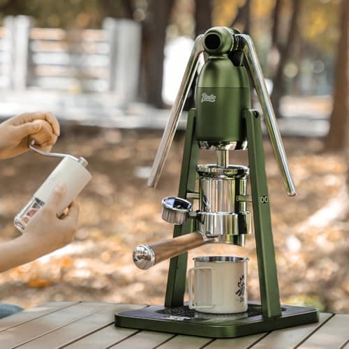 Bincoo Manual Espresso Maker Set - Hand Press Espresso Machine – 12Bar Pressure Profiling, Dual-Lever Manual Coffee Maker with Pre-Infusion, Portable for Custom Espresso Shots, Stainless Steel 4