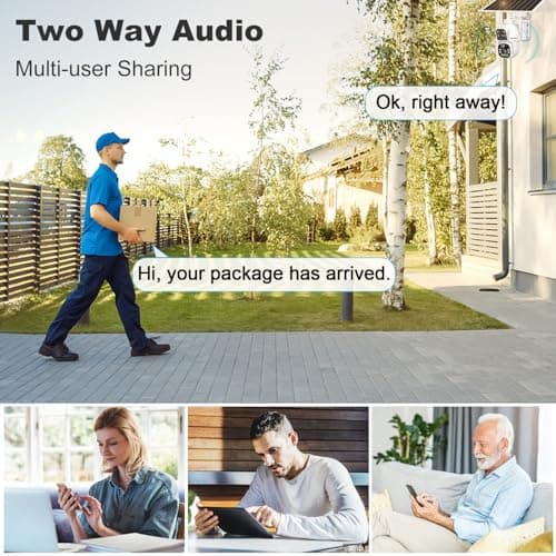 GENBOLT Solar WiFi Security Camera Outdoor Wireless, 8W 15600mAh Battery Powered Home Surveillance Cam CCTV with Dual View, Dual Lens Spotlight IP Cam with Color Night, PIR Detection 8