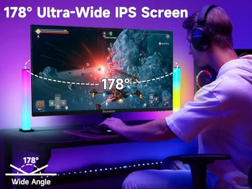 XGaming 27 inch Gaming Monitor, QHD 2560 * 1440p, 144Hz/165Hz 98% sRGB, 1ms, FreeSync, Dual HDMI&DisplayPort, Built-in Speakers and LED Rainbow Light, Frameless IPS Screen, VESA Mountable, Black 4