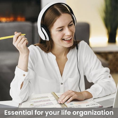 2026 Planner, Weekly and Monthly Calendar Planner for Women, Jan 2026 - Dec 2026, Hardcover Planning Agenda Book with Tabs, Spiral Bound, Inner Pocket, Perfect for School Office Supplies, 6.3" x 8.5" - Wildflowers 7