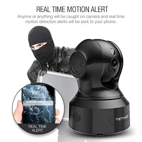 TETHYS Wireless Security Camera 1080P Indoor [Work with Alexa] Pan/Tilt WiFi Smart IP Camera Dome Surveillance System w/Night Vision,Motion Detection,2-Way Audio,Cloud for Home,Business, Baby Monitor 5