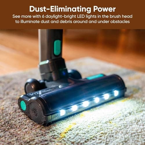 Wyze Cordless Vacuum Cleaner with 20000Pa Powerful Suction, Lightweight Stick with HEPA Filter, 300W Powerful Brushless Motor, 40mins Runtime in Eco Mode, for Home Hard Floor Carpet Pet Hair 6