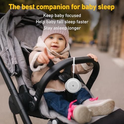 White Noise Machine, Portable with 27 Soothing Sounds for Baby, Adults & Kids Sleep, 5 Timers & 8 Colors Night Light & Rechargeable Battery, Sound Therapy for Travel, Office, Home & Gift 8