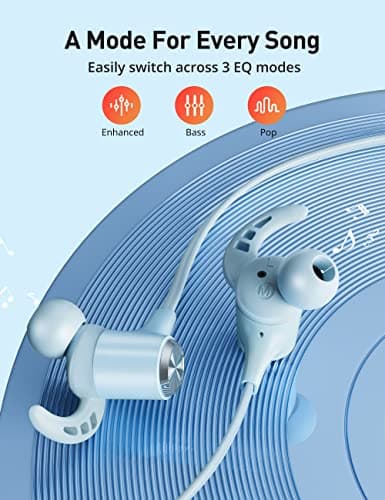 Gsoemon Bluetooth Headphones, Bluetooth 5.2 Stereo aptX Wireless Earbuds Bass Magnetic Neckband IPX7 Waterproof Open Earbuds Bulit-in Mic with 24H Playtime, Lightweight Earphones for Sport, Gym, Blue 6