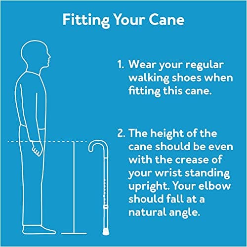 Carex Round Handle Walnut Finish Wood Cane - Walking Cane with Rubber Tip - Fashionable, Traditional Style Walking Stick for Men & Women, 36" Height, 7/8" Diameter, Black, 0.87 Inch 9