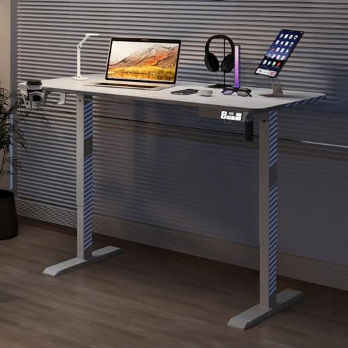 LCVXYERQ Large 63Inch Electric Standing Desk Height Adjustable, Sit Stand up Desk Home Office Computer Ergonomic Desk Memory Preset with Pencil Tray… 5