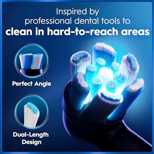 Oral-B iO Deep Clean + Whiten Rechargeable Electric Toothbrush with Visible Pressure Sensor, 2 Minute Timer, 5 Cleaning Settings, 1 iO5 Limited, 3 Toothbrush Heads, Travel Case & Refill Holder, Black 5