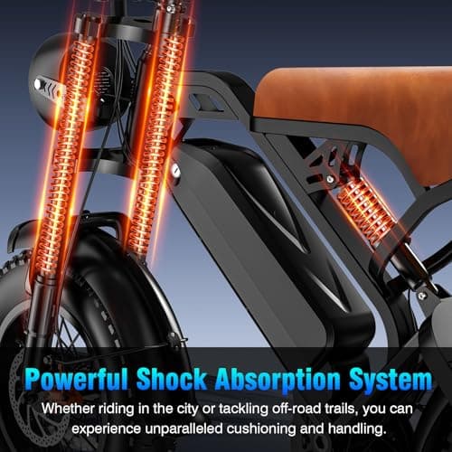 Furider Electric Bike for Adults, 1200W Peak Power Ebike, 28MPH, 48V 18Ah Removable Battery, 35-Mile Range, 500LBS Load, 16'' Fat Tire Electric Dirt Bikes, Electric Mountain Bicycles for All-Terrain 6