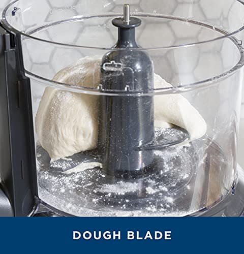 GE Food Processor | 12 Cup | Complete With 3 Feeding Tubes & Stainless Steel Accessories - 3 Discs + Dough Blade | 3 Speed | Great for Shredded Cheese, Chicken & More | Kitchen Essentials | 550 Watts 6