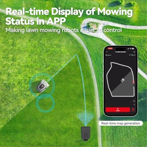 Redkey MGC500 Robot Lawn Mower with 393ft Boundary Wires for 0.12 Acre (1/8 Acre), 45% Slope, 70Mins Runtime, Auto Recharge, Automatic Robotic Lawn Mower w/Precise Location & Breakpoint Detection 6