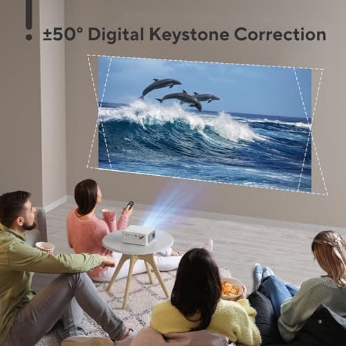 Mini Projector with WiFi and Bluetooth, AKIYO 2026 Upgraded Projector 1080P Support, 360° Rotating, Portable Projector for Home Theater/Outdoor, Compatible with iOS/Android/Laptop/PS5 9