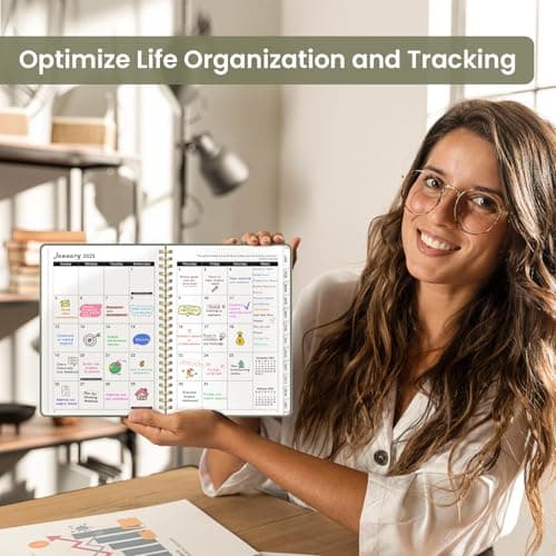2025 Planner - Weekly and Monthly Planner, January 2025 to December 2025, Spiral Bound 2025 Calendar Planner Book, Inner Pocket, Perfect for Office Home School Supplies - A5 (6.3" x 8.5"), Green 7