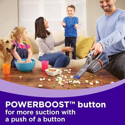 BLACK+DECKER dust buster Handheld Vacuum Cordless, Pet Hair Vacuum, Portable for Home and Car with Pet Brush, Rechargeable, Powerful Suction, Washable Bowl Filter,furbuster AdvancedClean (HHVK515JP07) 7