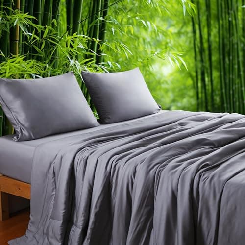 Bamboo Viscose All Season Comforter/Blanket - Ultra Soft & Breathable Comfort - Perfect Medium Weight for Snuggling Without Overheating - Enjoy Cozy Sleep All Night 6