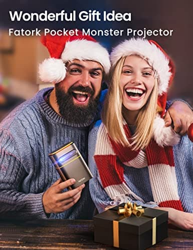 FATORK Mini Projector with 5G WiFi,1080P HD Small Projector Short Throw with Tripod, Outdoor Projector for Phone, Rechargeable Portable Projector, Compatible with iOS/Android/TV Stick/HDMI/USB 2.0 11