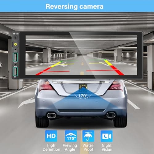 REAKOSOUND 6.9" Single Din Car Stereo with Apple CarPlay & Android Auto, Single Din Touchscreen Radio, Car Stereo with Bluetooth, Backup Camera, GPS Navigation, Mirror Link, FM/AM, EQ, USB, SWC, MIC 5