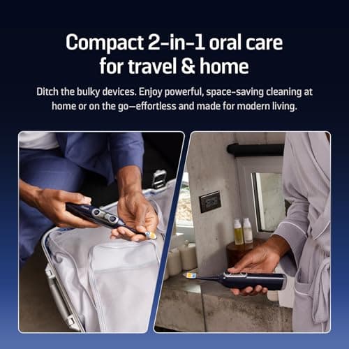 Soocas NEOS II - Electric Toothbrush with Water Flosser, Sonic Electric Toothbrush for Adults, Cordless Water Flosser for Travel, Portable Oral Irrigator, Up to 100% Plaque Removal, Dark Violet 5