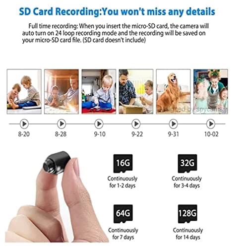 Flashstar Mini WiFi Camera 1080P HD Night Vision Included Motion Detection Remote Monitoring 160° Wide Angle Micro Baby Monitor for Home Office Store Warehouse (1Pcs) 6