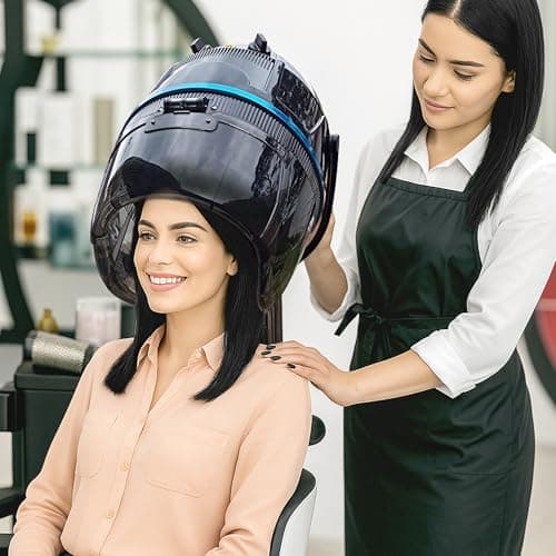 Epetlover 1300W Adjustable Hooded Hair Dryer Professional Stand Up Bonnet Hair Dryer Salon Equipment with Rolling Base for Home Hair Drying 6