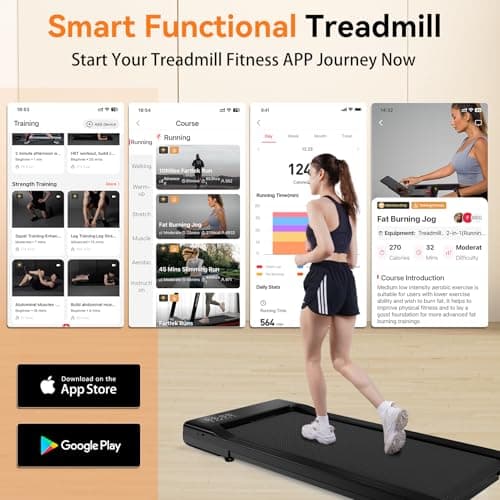 DeerRun Under Desk Walking Pad Treadmill for Home Office & Small Spaces, 6% Manual Incline, 0.6–3.8 MPH Walking Speed, 2.5 HP, 300 lb Capacity, App & Remote Control 6