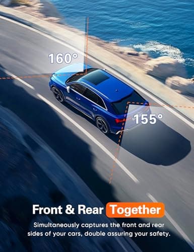 Navycrest 4K+2.5K WiFi Dash Cam Front and Rear, Built-in 5G WiFi, Free 64GB Card, Dash Camera for Cars, Dual Dashcam, G-Sensor, 24/7 Parking Mode, 3'' IPS Screen, Loop Recording, WDR Silver 9