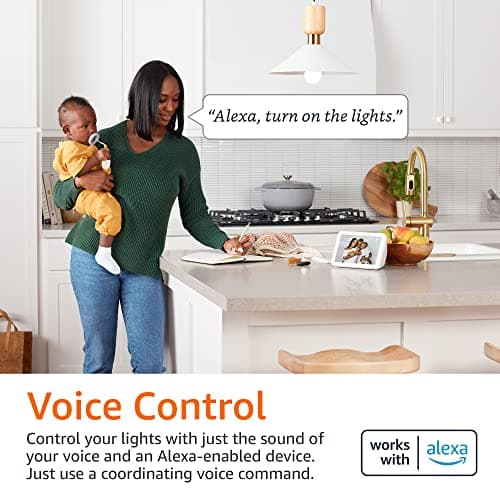 Amazon Basics Smart A19 LED Light Bulb, Dimmable Soft White (2700K), 7.5W (60W Equivalent), 800LM, Works with Alexa Only, 2.4 GHz Wi-Fi, No Hub Required, 1 Pack 3