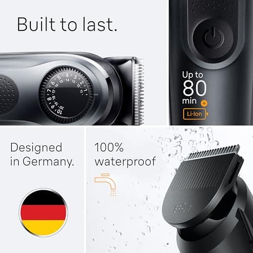 Braun All-in-One Style Kit Series 5 5471, 8-in-1 Trimmer for Men with Beard Trimmer, Body Trimmer for Manscaping, Hair Clippers & More, Ultra-Sharp Blade, 40 Length Settings, Waterproof 5