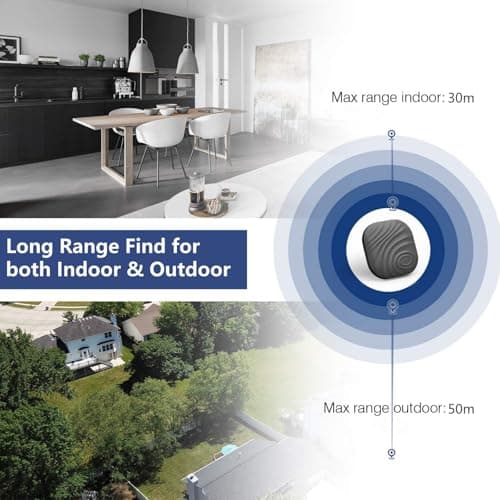 Nutale Findthing Key Finder Smart Tag 4-Pack - Bluetooth Tracker Item Locator with Key Chain - Both iOS and Android Compatible for Keys Pet Wallets Backpacks and Tablets (4-Coffee) 5