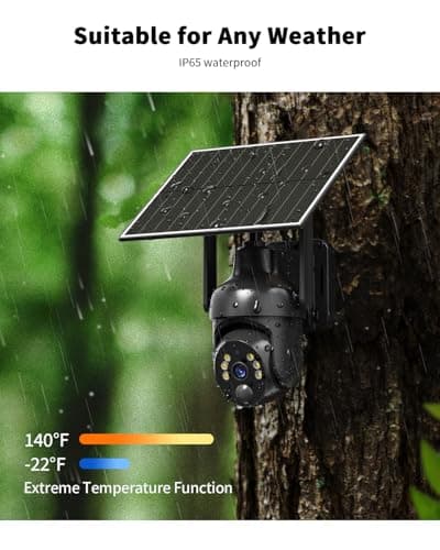 Oculview 4G LTE Cellular Security Camera with Built-in SIM Card, Unlimited Data Plan, 2K Live Video, Solar No WiFi Security Cam Outdoor 360° Full View, Color Night Vision, Motion Alert, Remote Access 7