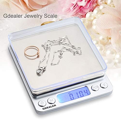 GDEALER Food Scale, 0.001oz/0.01g Precise Digital Kitchen Scale Gram Scales Weight Food Coffee Scale Digital Scales for Cooking Baking Stainless Steel Back-lit LCD Display Pocket Small Scale, Silver 6