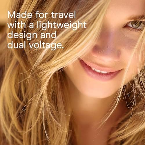 Conair Travel Hair Dryer with Dual Voltage, 1875W Compact Blow Dryer with Folding Handle, Gray 5