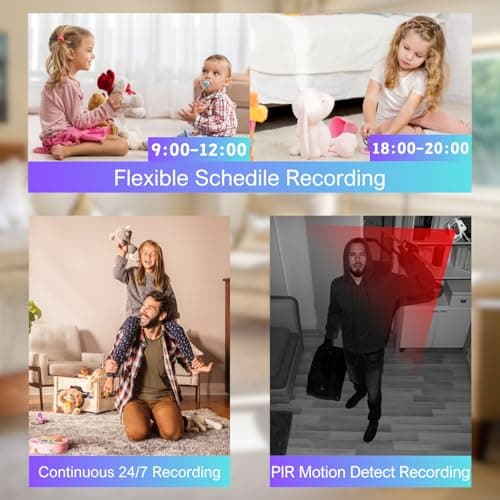 3MP 2K Window Camera,2.4GHz and 5GHz Dual Band WiFi Indoor Camera for Home Security with Starlight Night Vision,24/7 Recording,8ft Long Cable, Multiple Brackets for Easy and Quick Installation 7