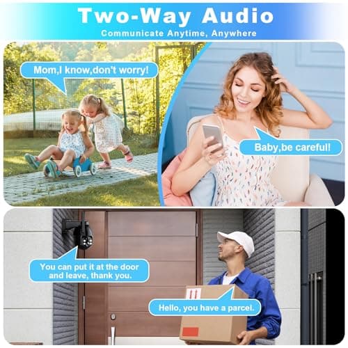 Solar Security Cameras Wireless Outdoor, 2K Battery Powered PTZ WiFi 3MP Indoor Security Camera for Home with Spotlight, PIR Motion Detection,Siren, Color Night Vision, 2-Way Talk, SD/Cloud Storage 6