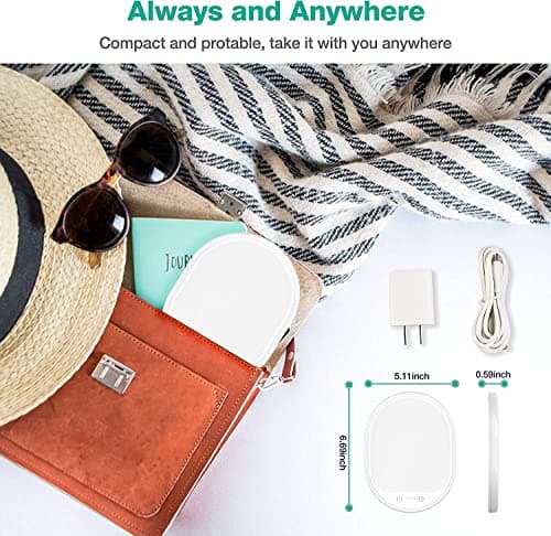 UV-Free 10000 Lux Daylight Lamp - Touch Control with 3 Brightness Levels & 4 Timer Functions, Large Surface & Rotatable Stand for Home/Office 6